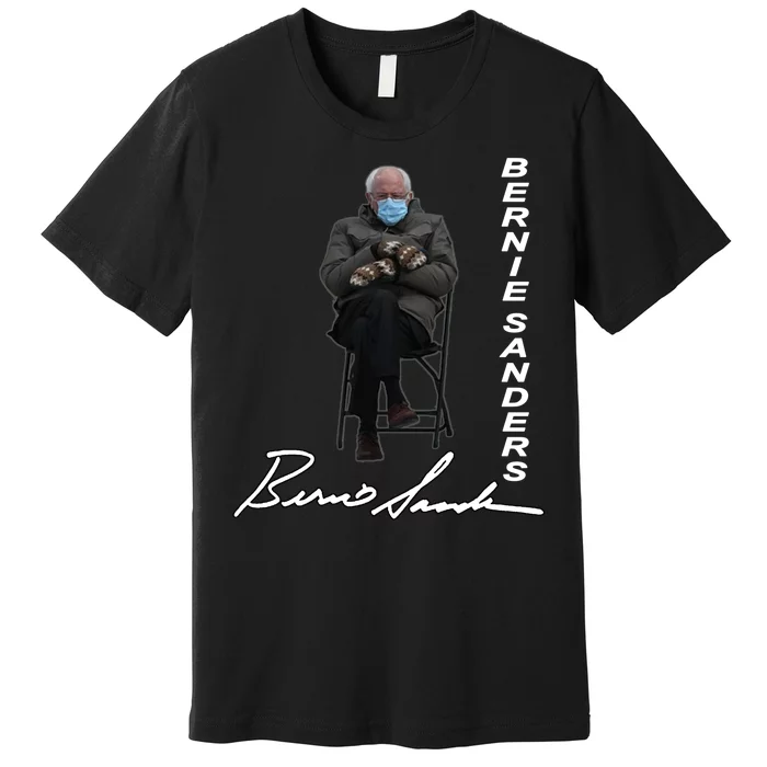 Bernie Sanders Mitten Meme Signature Premium T-Shirt