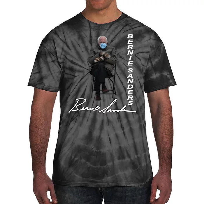 Bernie Sanders Mitten Meme Signature Tie-Dye T-Shirt