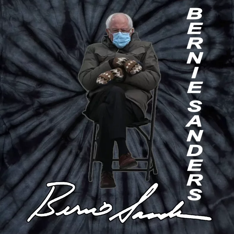 Bernie Sanders Mitten Meme Signature Tie-Dye T-Shirt