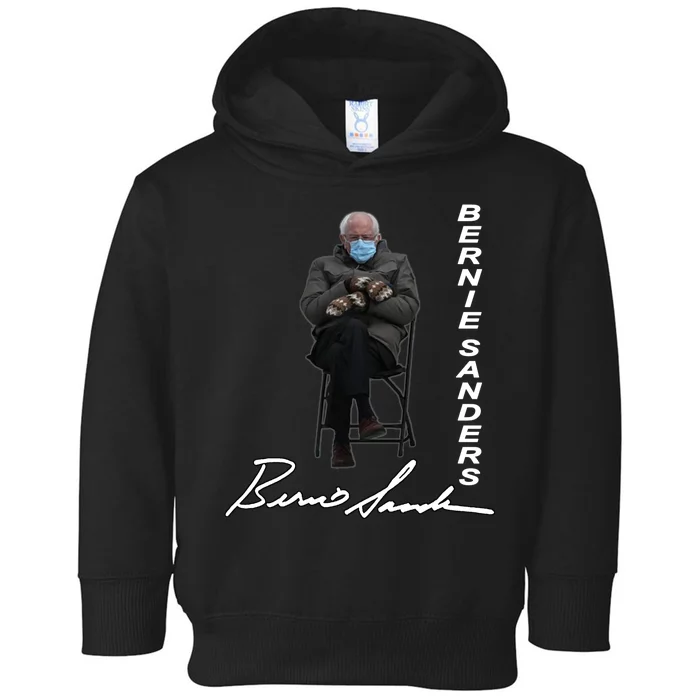 Bernie Sanders Mitten Meme Signature Toddler Hoodie