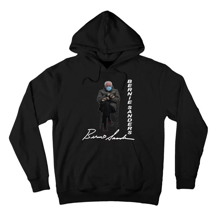 Bernie Sanders Mitten Meme Signature Tall Hoodie