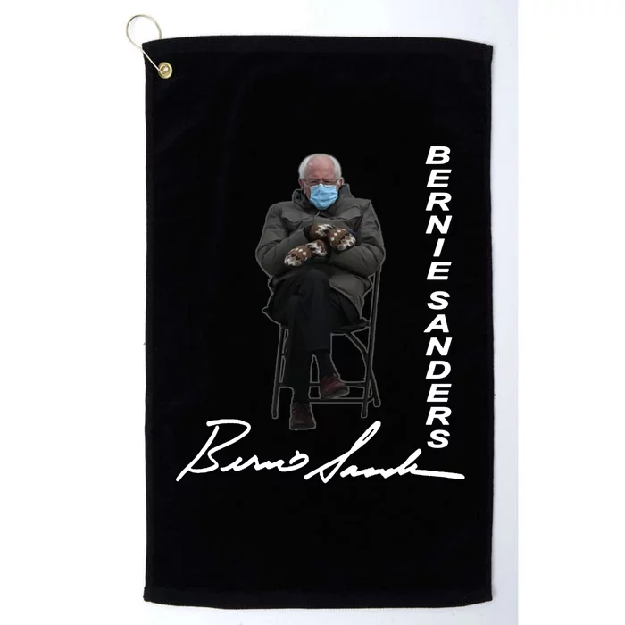 Bernie Sanders Mitten Meme Signature Platinum Collection Golf Towel