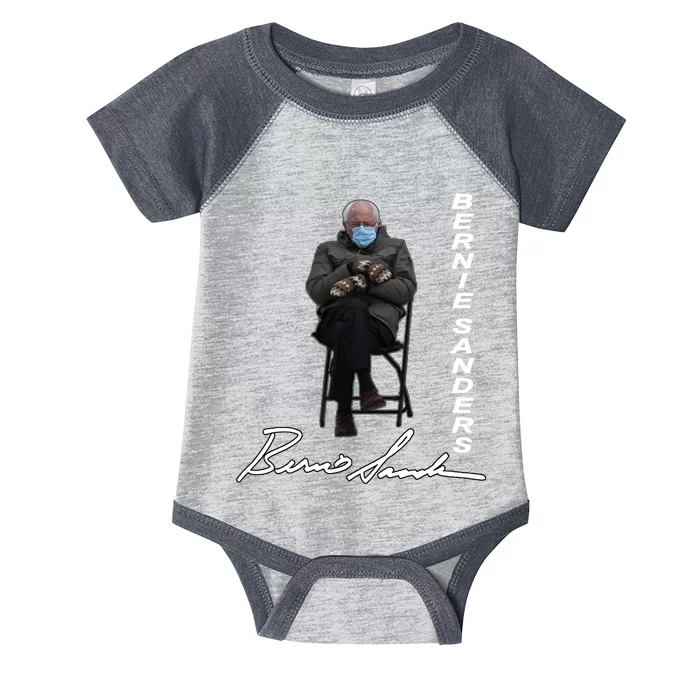 Bernie Sanders Mitten Meme Signature Infant Baby Jersey Bodysuit