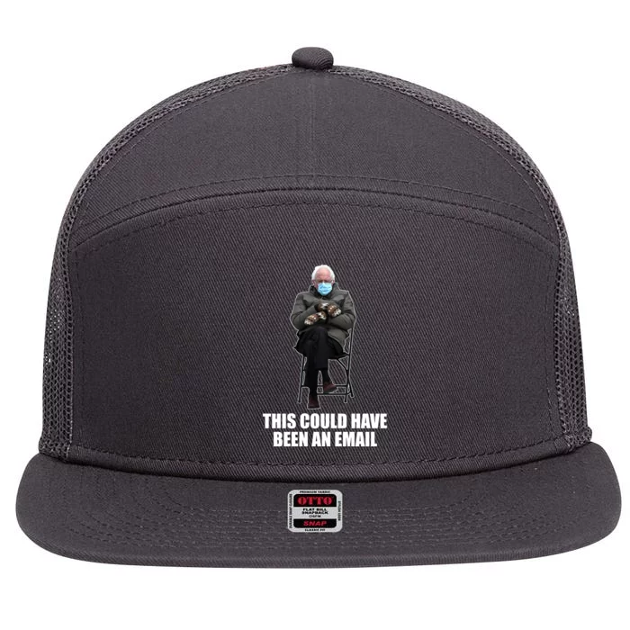 Bernie Sanders Mitten Meme This Could Have Been An Email 7 Panel Mesh Trucker Snapback Hat