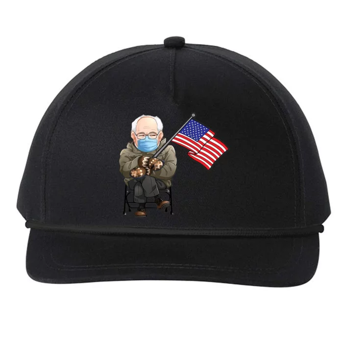 Bernie Sanders Mitten Meme USA Flag Snapback Five-Panel Rope Hat