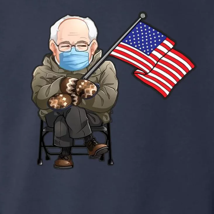 Bernie Sanders Mitten Meme USA Flag Toddler Hoodie