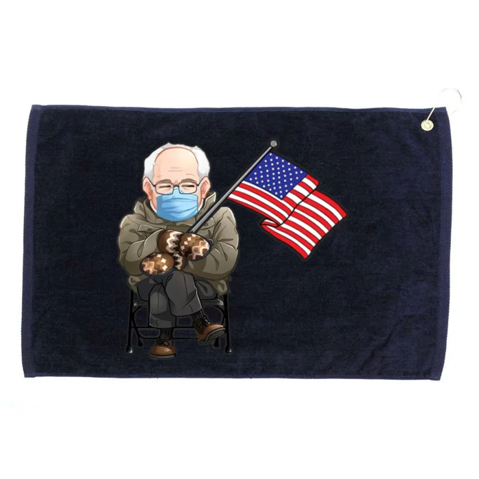 Bernie Sanders Mitten Meme USA Flag Grommeted Golf Towel