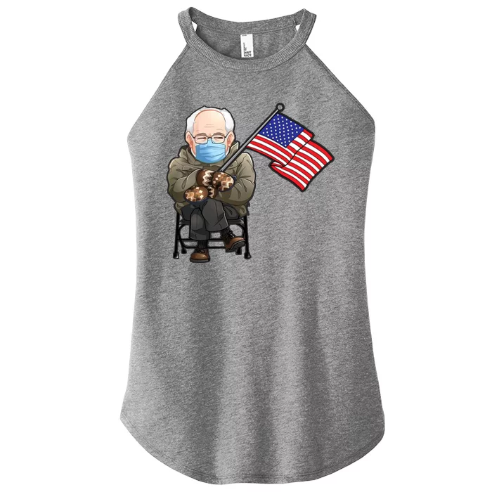 Bernie Sanders Mitten Meme USA Flag Women’s Perfect Tri Rocker Tank