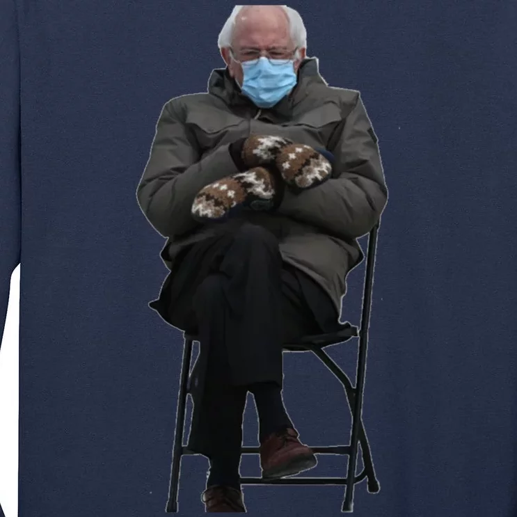 Bernie Sanders Mittens Sitting Inauguration Tall Long Sleeve T-Shirt