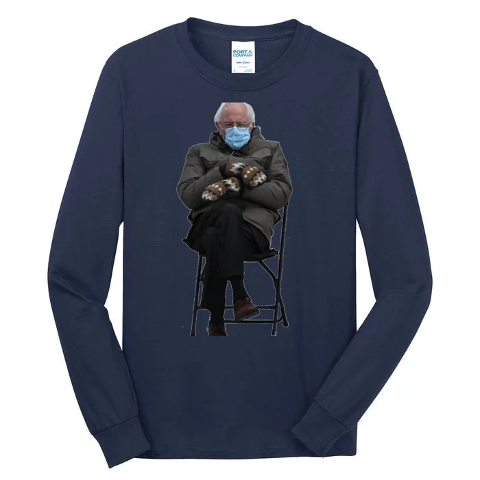 Bernie Sanders Mittens Sitting Inauguration Tall Long Sleeve T-Shirt