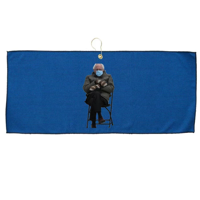 Bernie Sanders Mittens Sitting Inauguration Large Microfiber Waffle Golf Towel