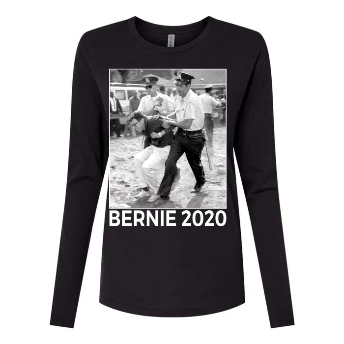 Bernie Sanders Protest Arrest Womens Cotton Relaxed Long Sleeve T-Shirt