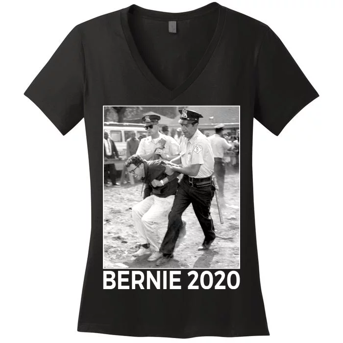 Bernie Sanders Protest Arrest Women's V-Neck T-Shirt