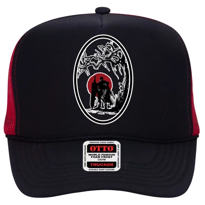 Bersek BloodMoon Tree High Crown Mesh Trucker Hat