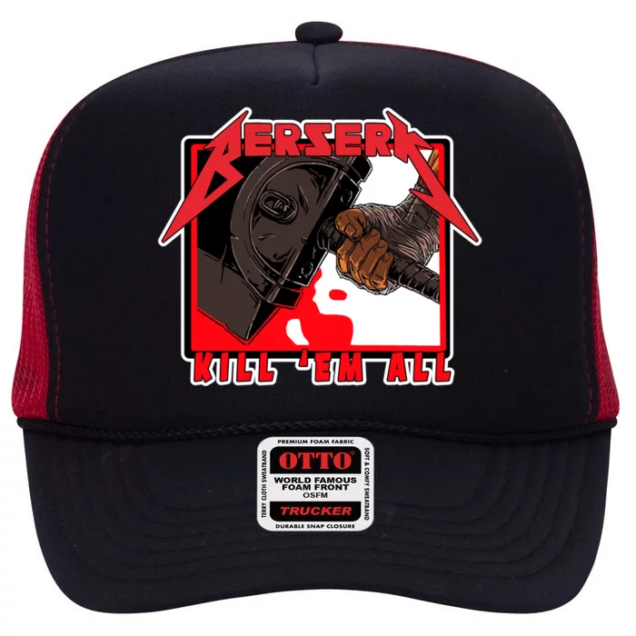 Berserk Kill Em All High Crown Mesh Trucker Hat