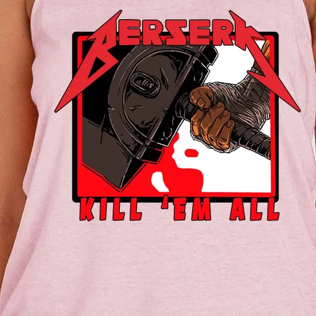 Berserk Kill Em All Women's Knotted Racerback Tank