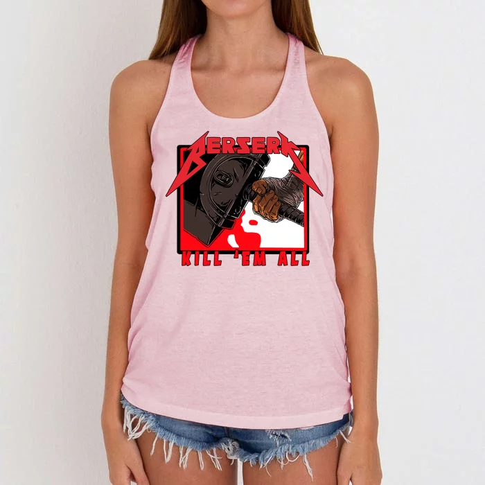 Berserk Kill Em All Women's Knotted Racerback Tank