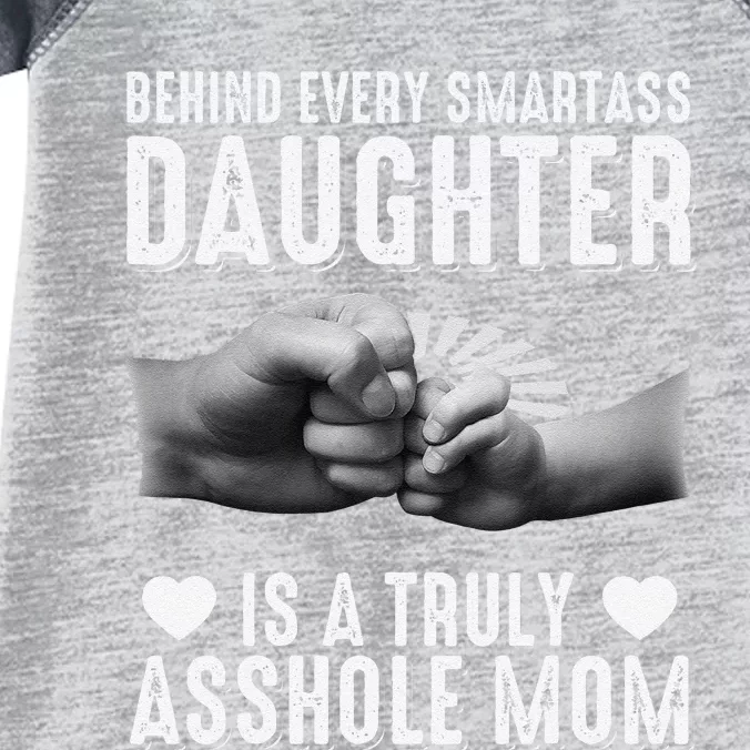 Behind Every Smartass Daughter Is A Truly Asshole Mom Infant Baby Jersey Bodysuit