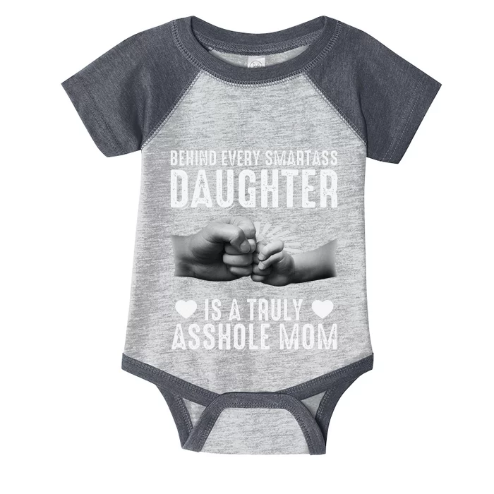 Behind Every Smartass Daughter Is A Truly Asshole Mom Infant Baby Jersey Bodysuit