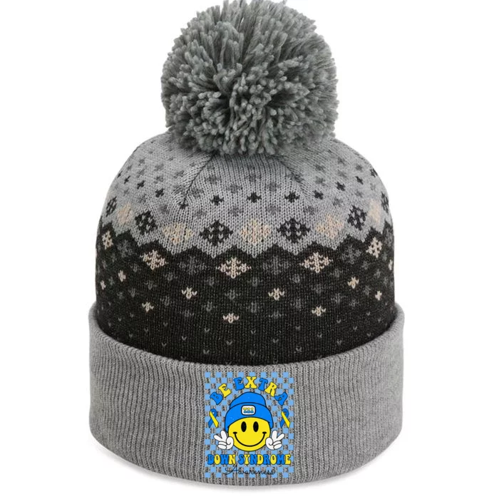 Be Extra Smile Face Down Syndrome Awareness The Baniff Cuffed Pom Beanie