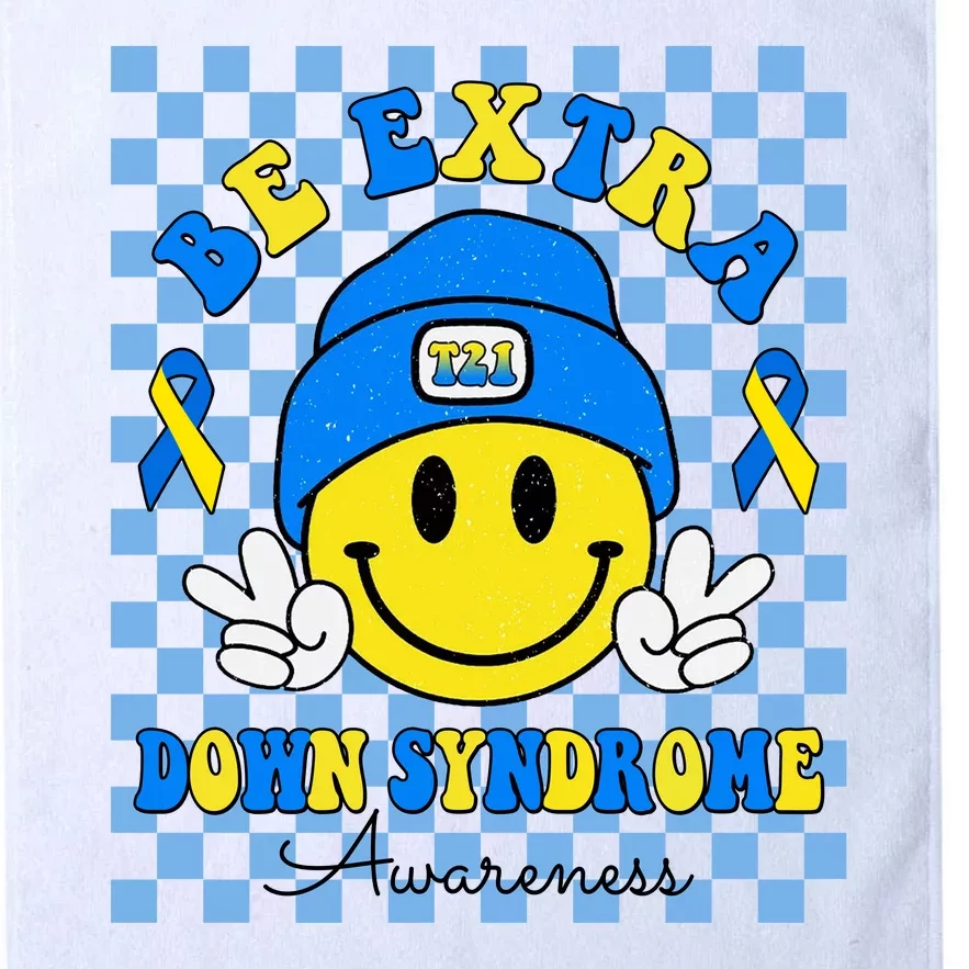 Be Extra Smile Face Down Syndrome Awareness Platinum Collection Golf Towel