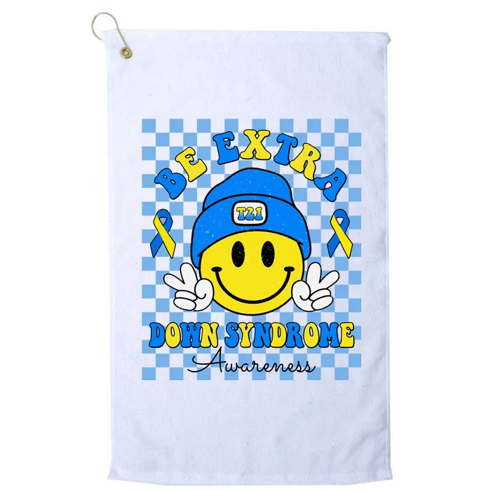 Be Extra Smile Face Down Syndrome Awareness Platinum Collection Golf Towel