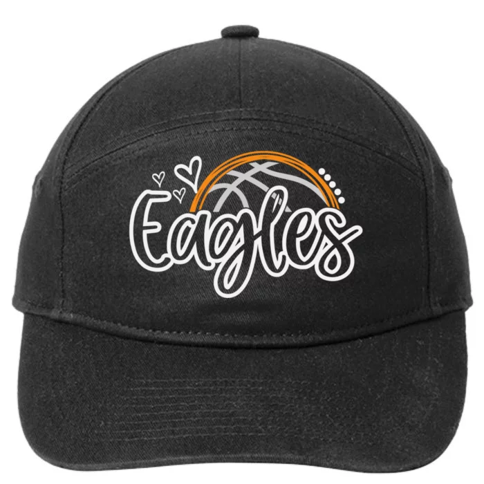 Basketball Eagles School Sports Fan Team Spirit 7-Panel Snapback Hat