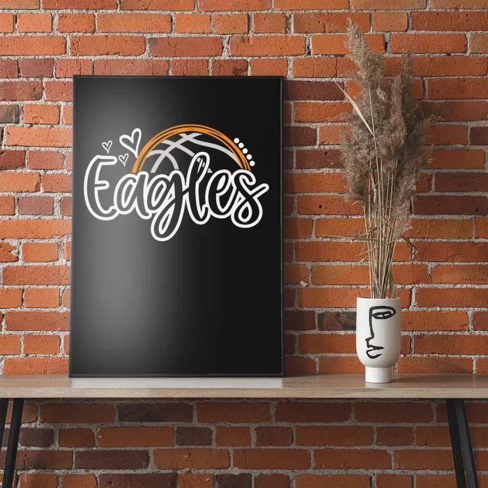 Basketball Eagles School Sports Fan Team Spirit Poster