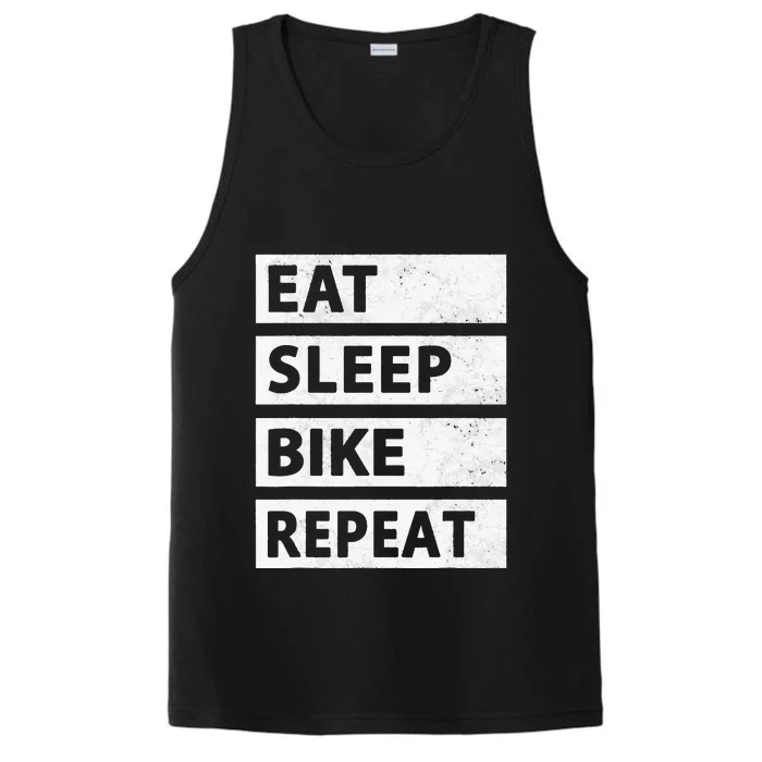 Bicycle Eat Sleep Bike Repeat Cycling Performance Tank