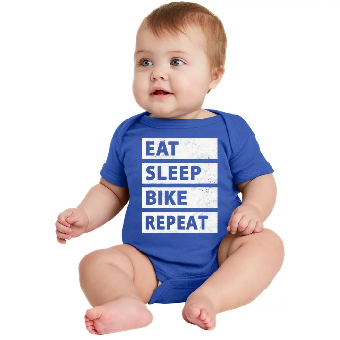 Bicycle Eat Sleep Bike Repeat Cycling Baby Bodysuit