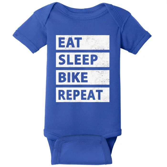 Bicycle Eat Sleep Bike Repeat Cycling Baby Bodysuit