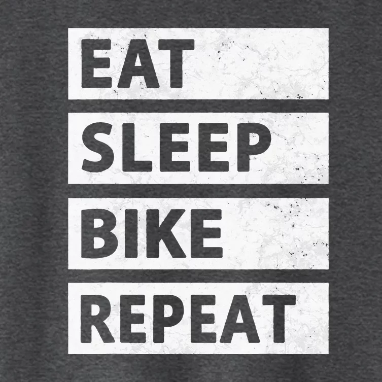 Bicycle Eat Sleep Bike Repeat Cycling Women's Crop Top Tee