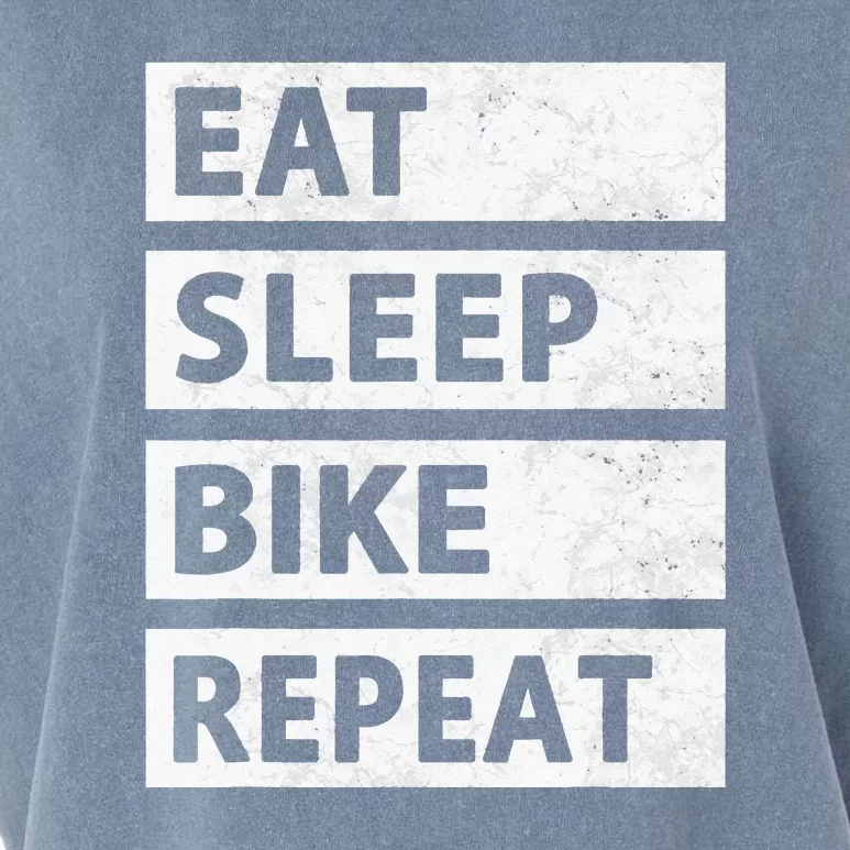 Bicycle Eat Sleep Bike Repeat Cycling Garment-Dyed Women's Muscle Tee