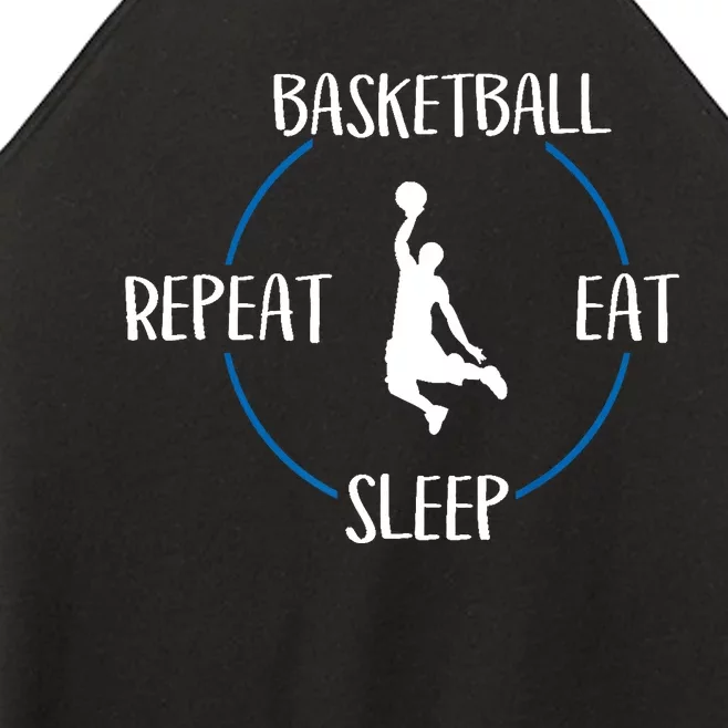 Basketball Eat Sleep Repeat Gift For Basketball Players Women’s Perfect Tri Rocker Tank