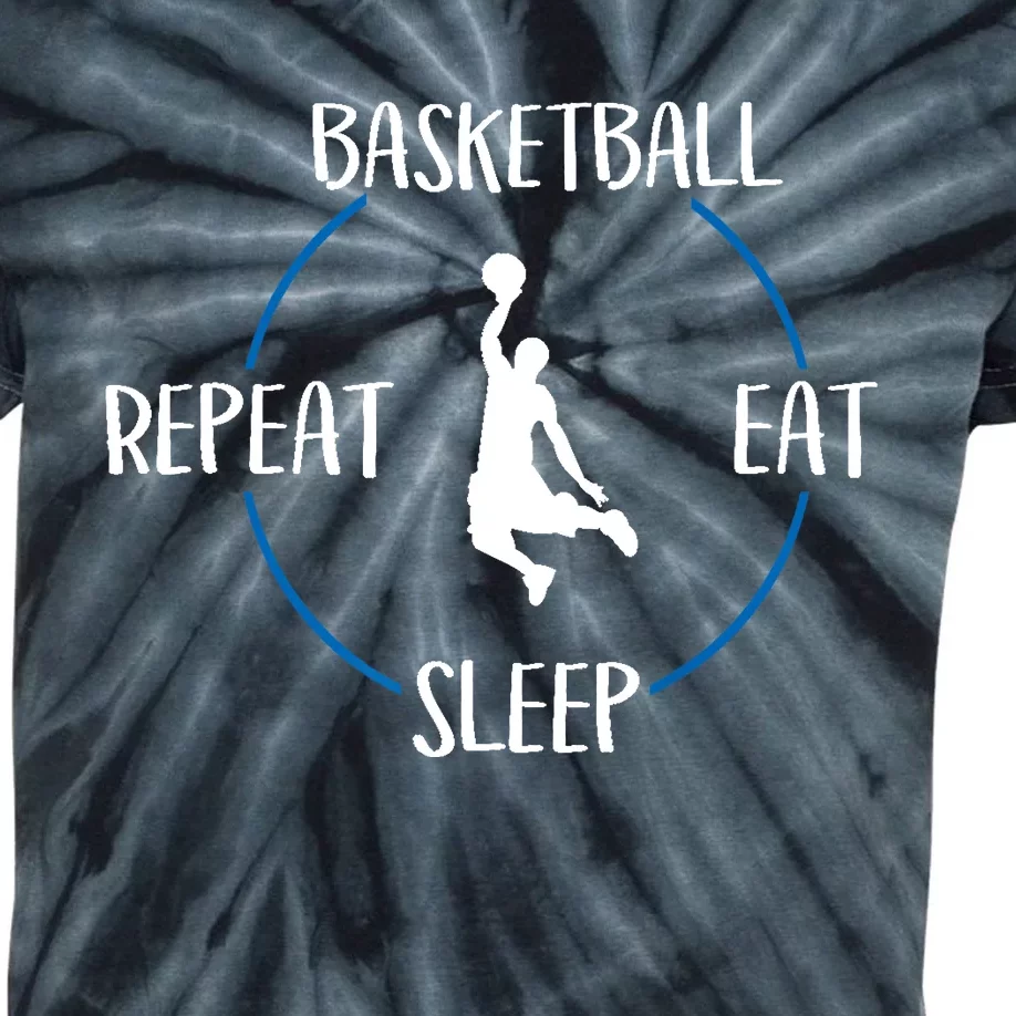 Basketball Eat Sleep Repeat Gift For Basketball Players Kids Tie-Dye T-Shirt