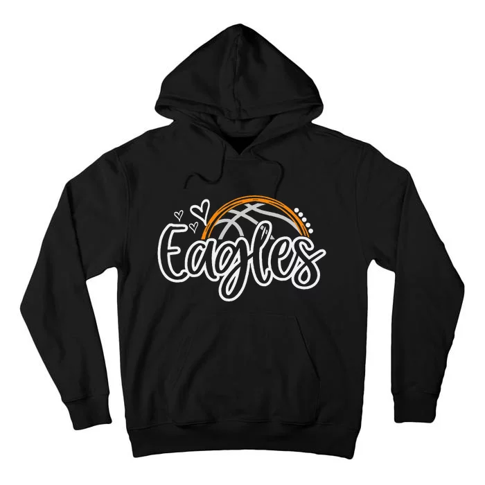 Basketball Eagles School Sports Fan Team Spirit Tall Hoodie