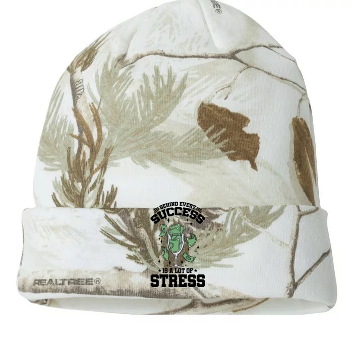 Behind Every Success Is A Lot Of Stress Awareness Month Meaningful Gift Kati - 12in Camo Beanie