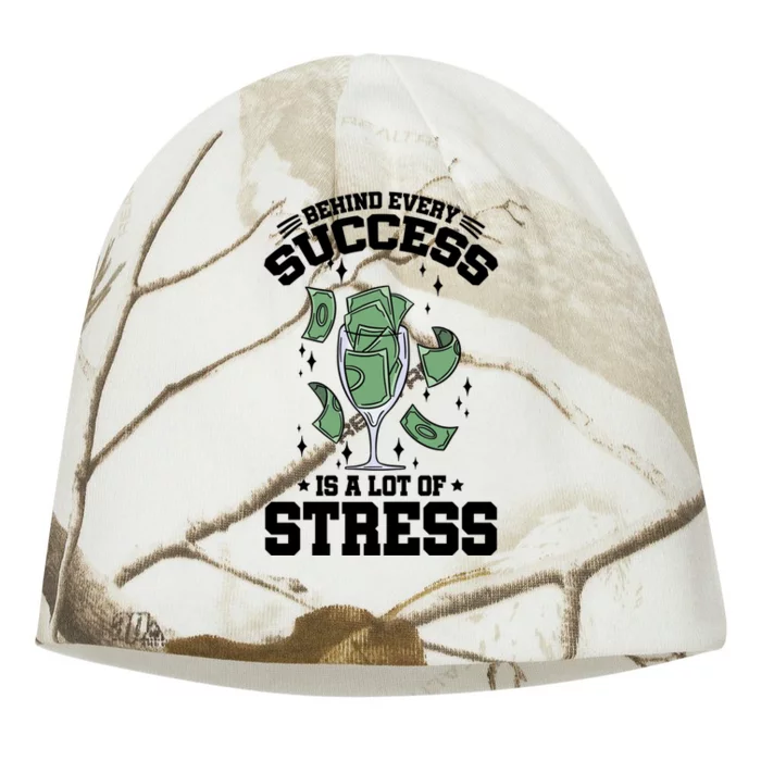 Behind Every Success Is A Lot Of Stress Awareness Month Meaningful Gift Kati - Camo Knit Beanie