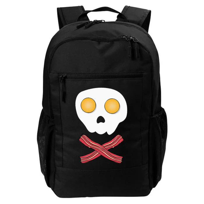 Bacon & Eggs Skull & Crossbones Fried Breakfast Gift Daily Commute Backpack