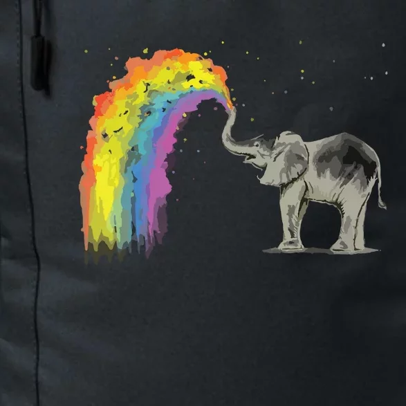 Baby Elephant Spraying Rainbow Daily Commute Backpack