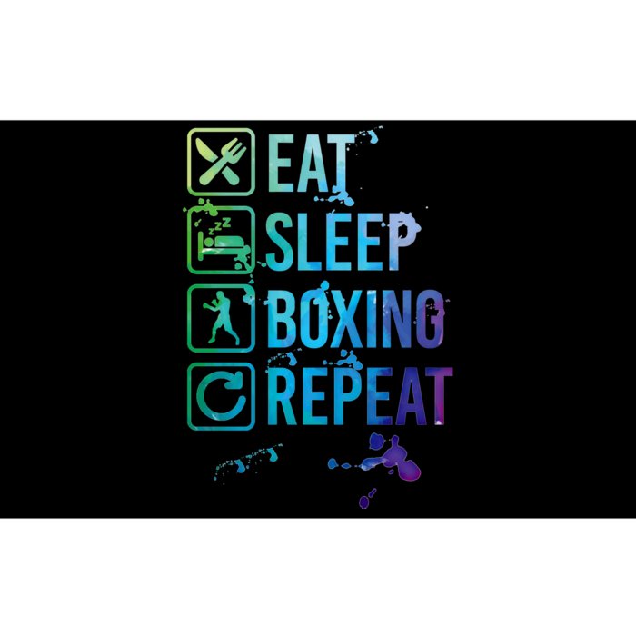 Boxing Eat Sleep Repeat Watercolor Gift Bumper Sticker