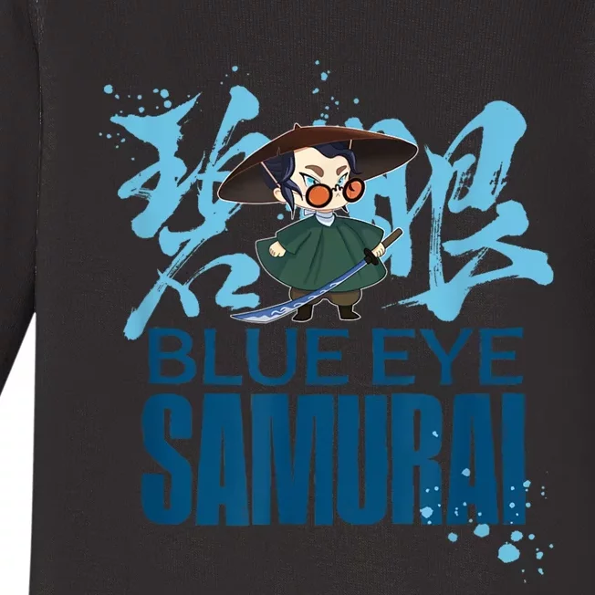 Blue Eye Samurai Chibi Mizu Kanji Portrait Baby Long Sleeve Bodysuit