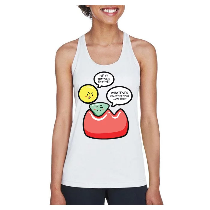 Biology Enzymes Science Biological Molecule Biologist Gift Women's Racerback Tank