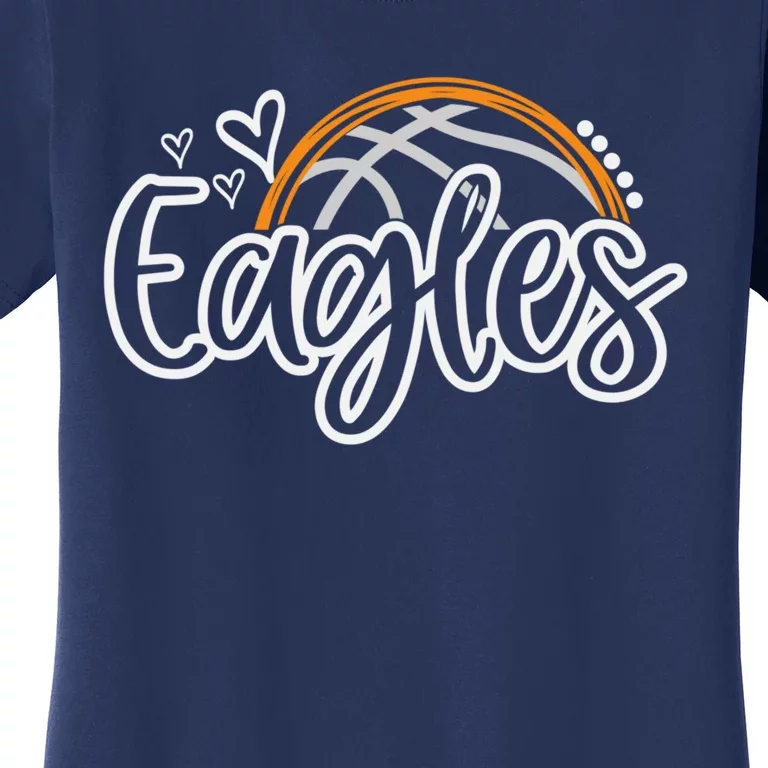 Basketball Eagles School Sports Fan Team Spirit Women's T-Shirt