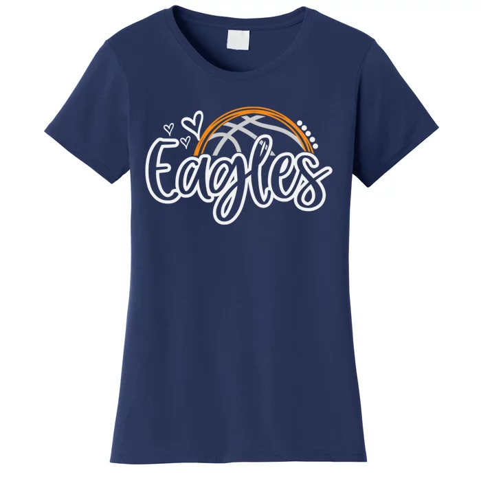 Basketball Eagles School Sports Fan Team Spirit Women's T-Shirt