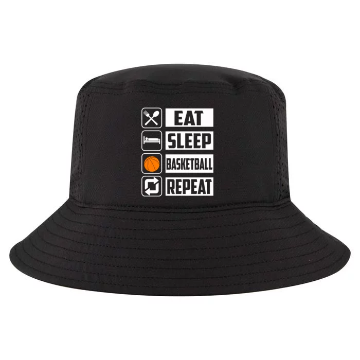 Basketball Eat Sleep Basketball Repeat Cool Comfort Performance Bucket Hat