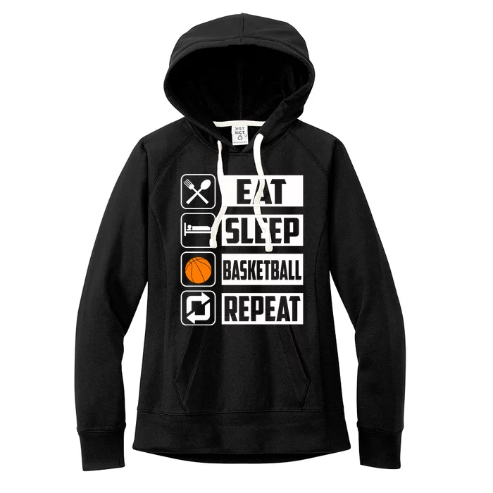 Basketball Eat Sleep Basketball Repeat Women's Fleece Hoodie