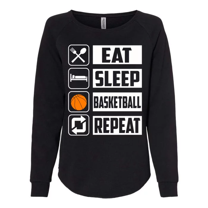 Basketball Eat Sleep Basketball Repeat Womens California Wash Sweatshirt