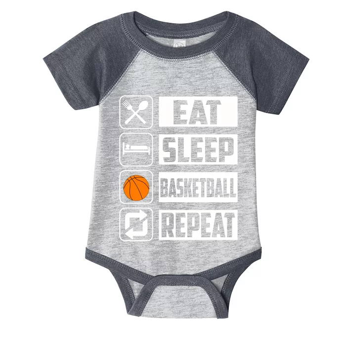 Basketball Eat Sleep Basketball Repeat Infant Baby Jersey Bodysuit