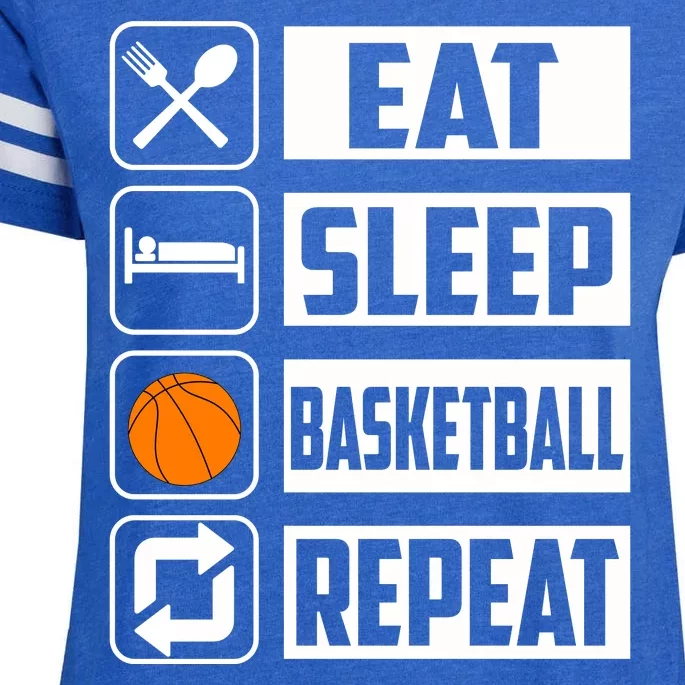 Basketball Eat Sleep Basketball Repeat Enza Ladies Jersey Football T-Shirt